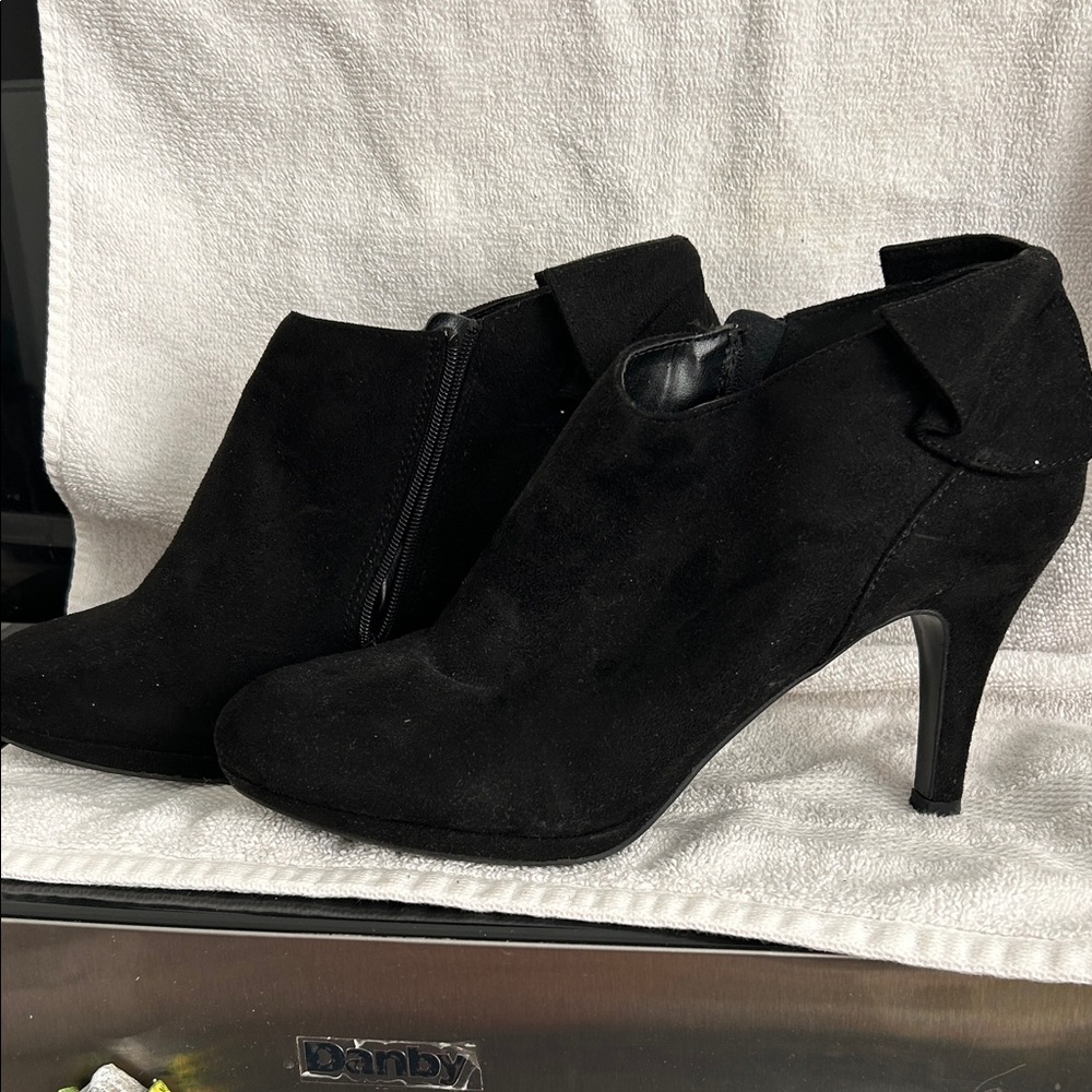Impo Black Suede Ankle Booties